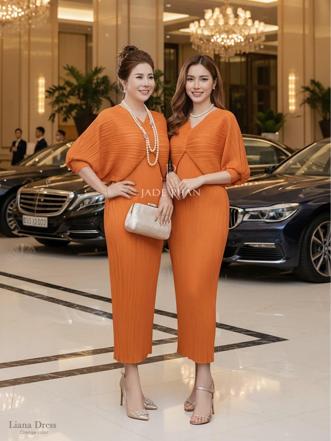Đầm Liana cam JADEPHAN