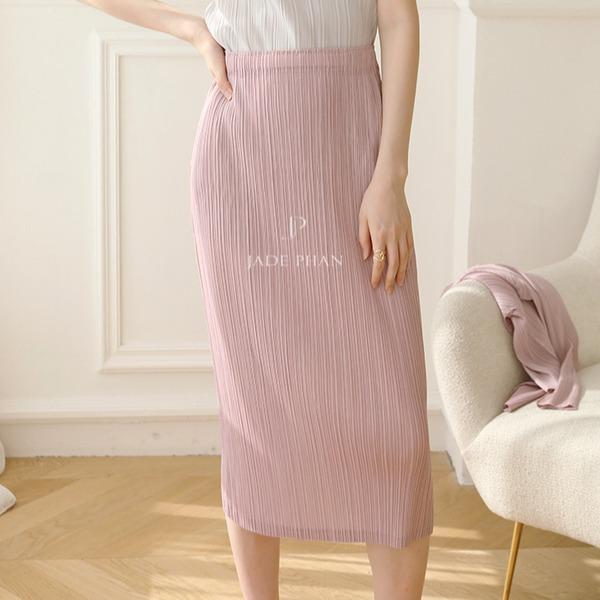 Chân váy Audora XẺ CẠNH xếp ly nữ ống suông, chân váy midi nữ dập ly cao cấp không nhăn nhiều màu 76cm — ảnh 4
