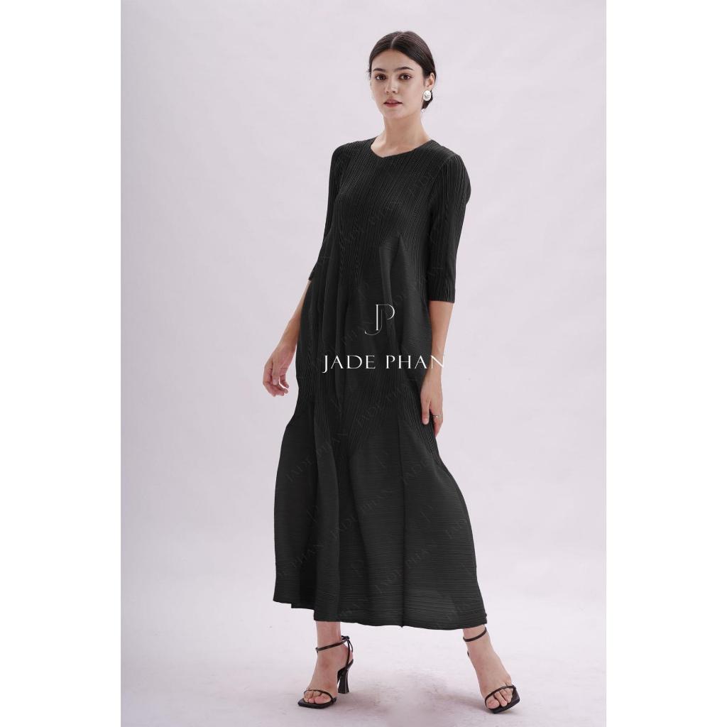 Váy Doris dập ly cao cấp JADEPHAN xếp ly lò xo nhiều màu — ảnh 4