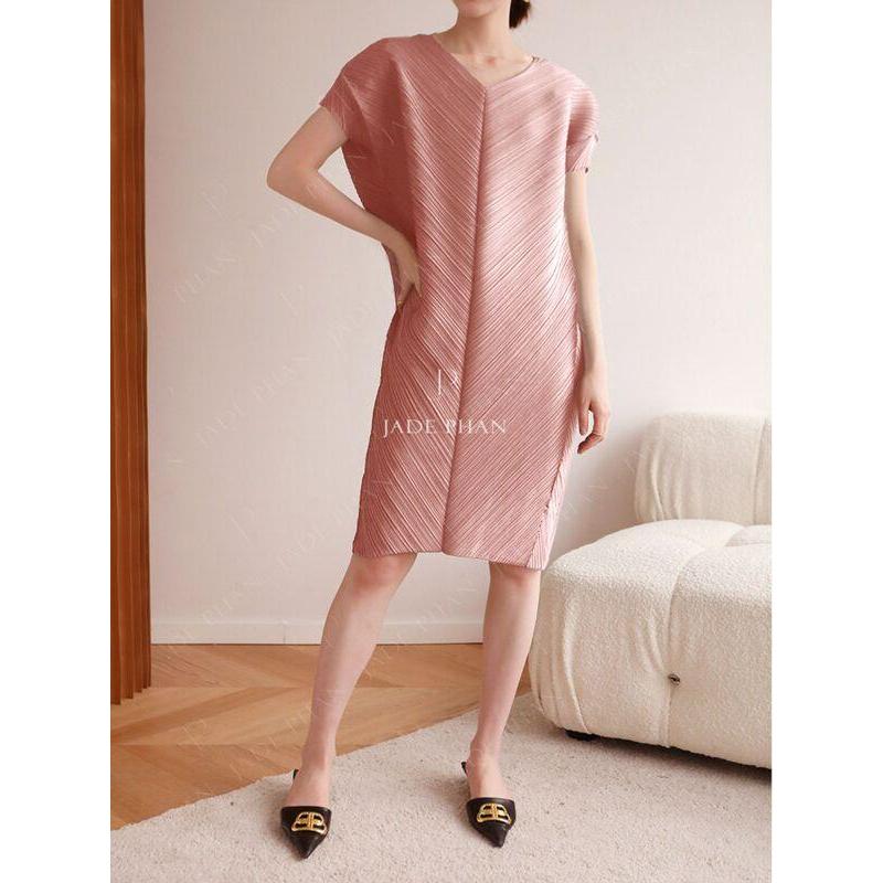 Váy Boise dập ly cao cấp JADEPHAN xếp ly lò xo — ảnh 19