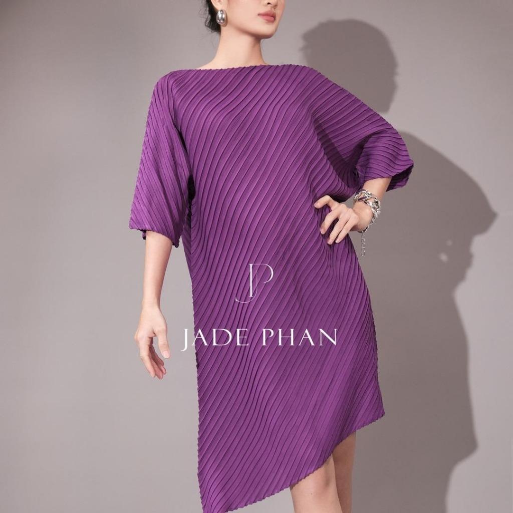 Váy Esther dập ly cao cấp JADEPHAN xếp ly lò xo — ảnh 4