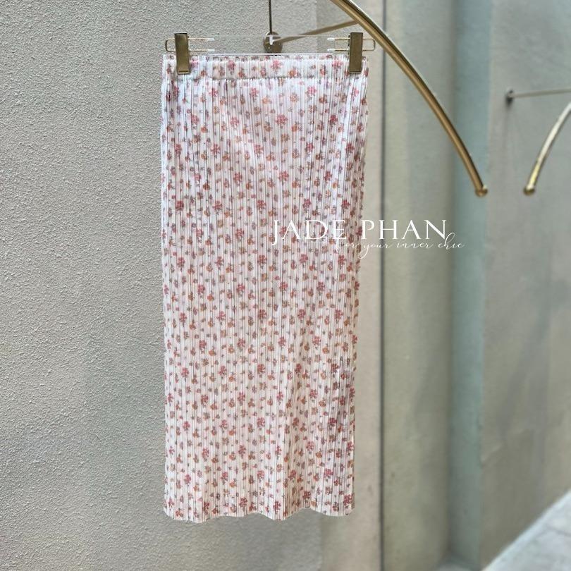 Chân váy Holly XẺ SAU xếp ly, chân váy midi nữ dập ly cao cấp không nhăn nhiều màu 76cm 86cm — ảnh 3