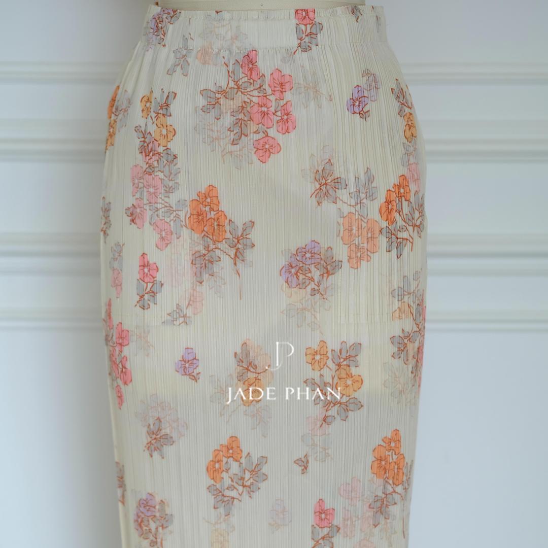 Chân váy Holly xẻ sau [JADEPHAN] in họa tiết — ảnh 6