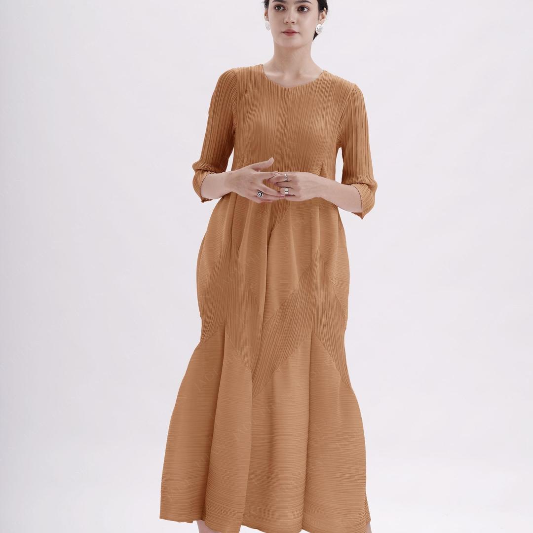 Váy Doris dập ly cao cấp JADEPHAN xếp ly lò xo nhiều màu — ảnh 13