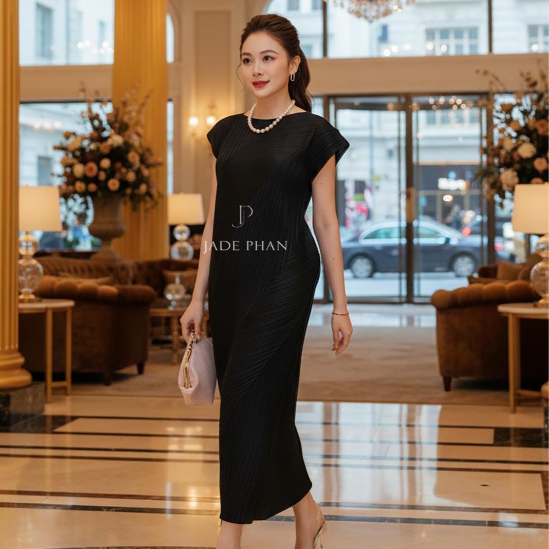 Váy Louisa dập ly cao cấp JADEPHAN freesize nhiều màu — ảnh 2