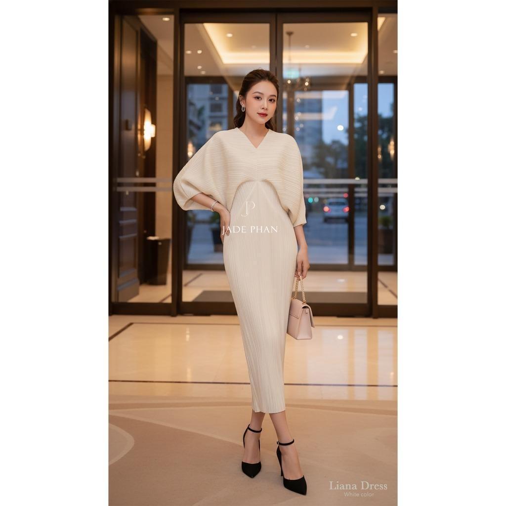 Váy Liana dập ly cao cấp JADEPHAN xếp ly lò xo — ảnh 9