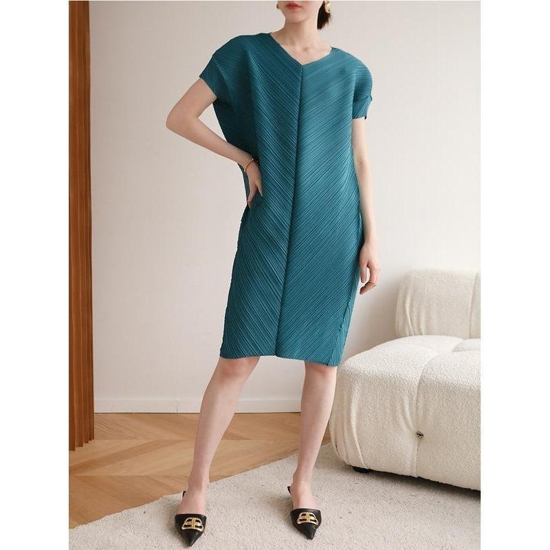 Váy Boise dập ly cao cấp JADEPHAN xếp ly lò xo — ảnh 14