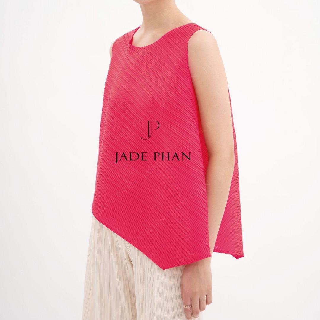 Áo Léa dập ly cao cấp JADEPHAN xếp ly lò xo nhiều màu — ảnh 9