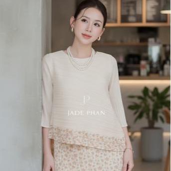 Áo Gerda dập ly cao cấp JADEPHAN thanh lịch nhiều màu — ảnh 26