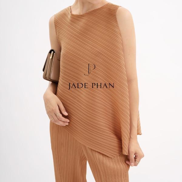 Áo Léa dập ly cao cấp JADEPHAN xếp ly lò xo nhiều màu — ảnh 11