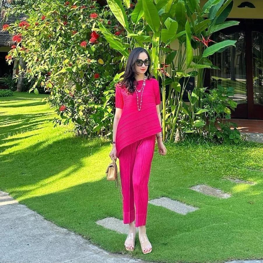 Set gồm áo và quầnđồng màu, bộ quần áo dập ly cao cấp không nhăn phong cách cá tính nhiều màu Katle Daisy