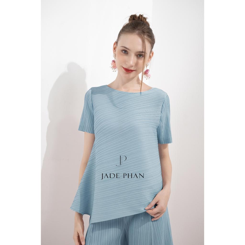 [HỎA TỐC]Áo Jennie xếp ly nữ sang trọng, áo dập ly tay ngắn tà chéo Cao Cấp Không Nhăn nhiều màu — ảnh 12