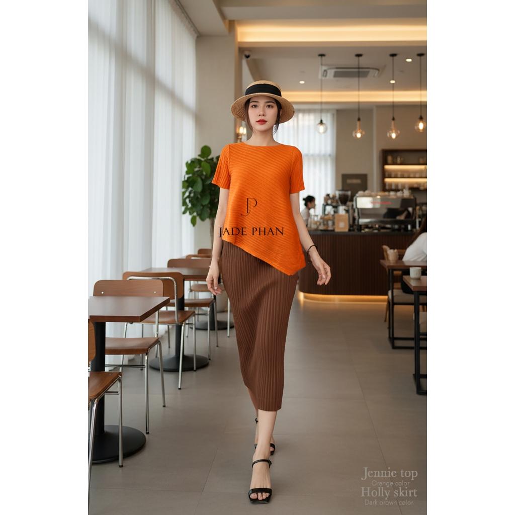 Set áo và chân váy Jennie Holly Mix màu áo chân váy midi — ảnh 8