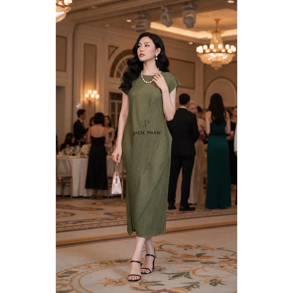 Váy Louisa dập ly cao cấp JADEPHAN freesize nhiều màu — ảnh 27