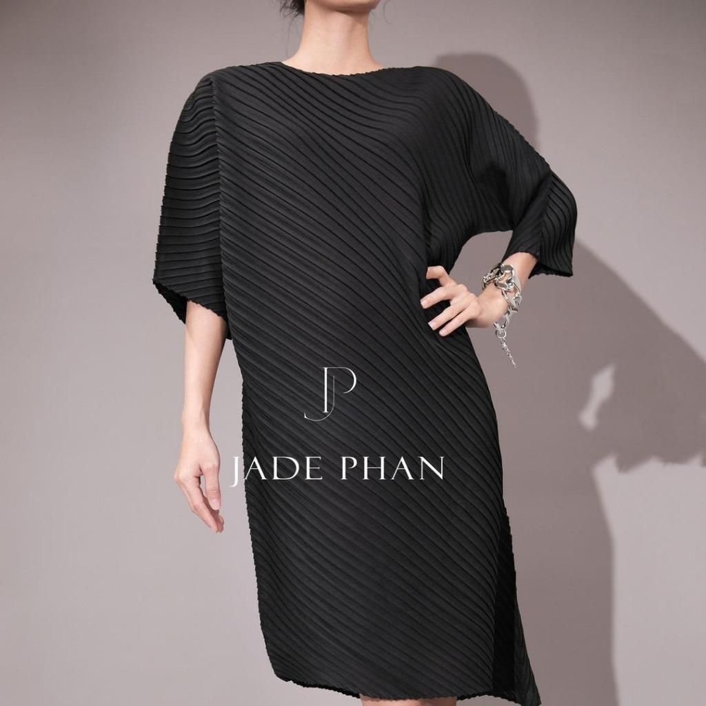 Váy Esther dập ly cao cấp JADEPHAN xếp ly lò xo