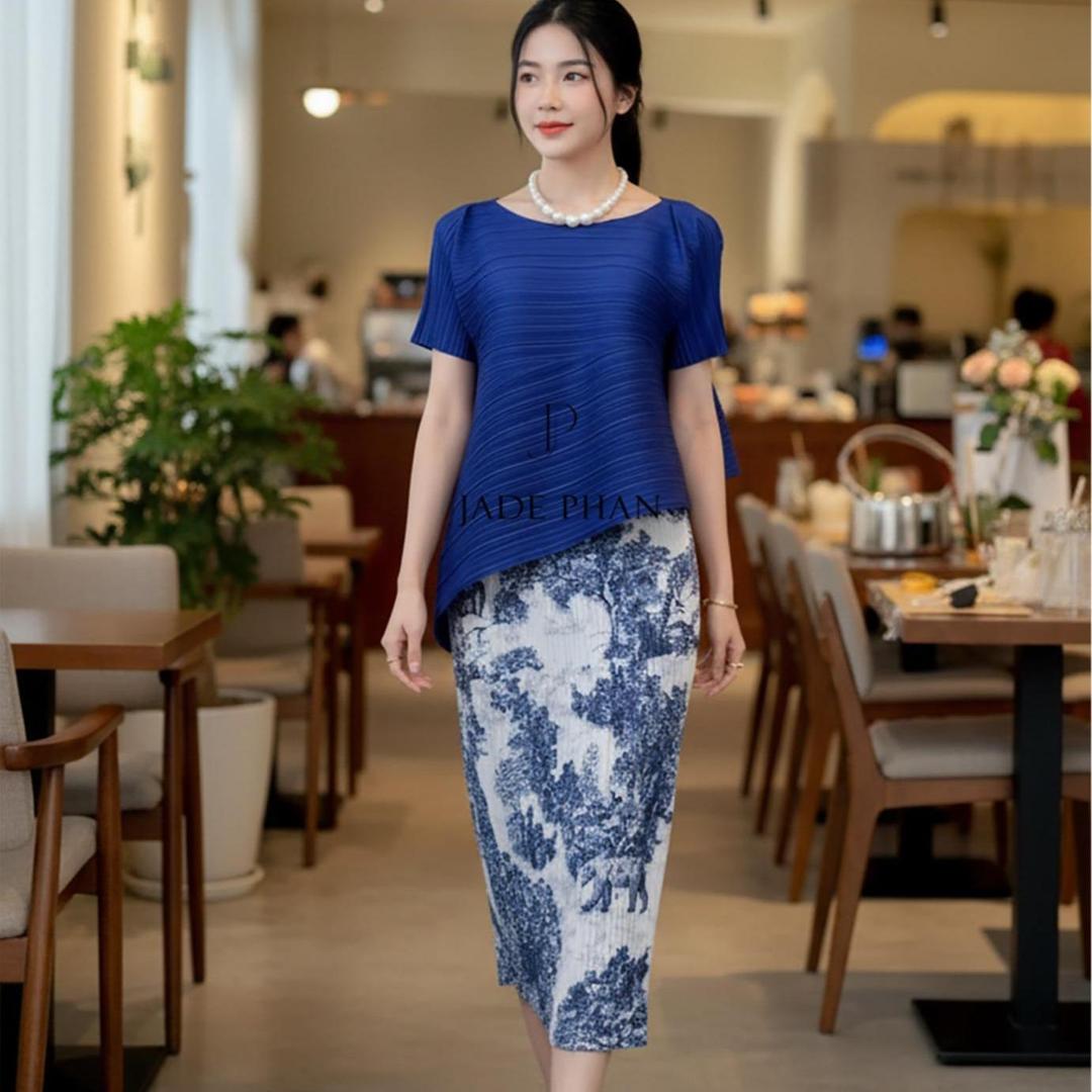 Set áo & chân váy áo Katle và chân váy Holly Họa tiết