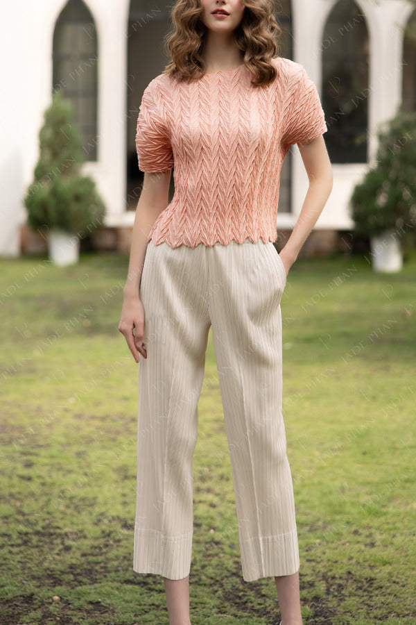 VERA Pleated Top - Pink