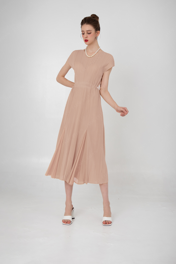 ADELE Pleated Dress - Pink