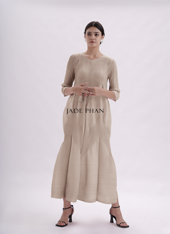 DORIS Pleated Midi Dress - Passive