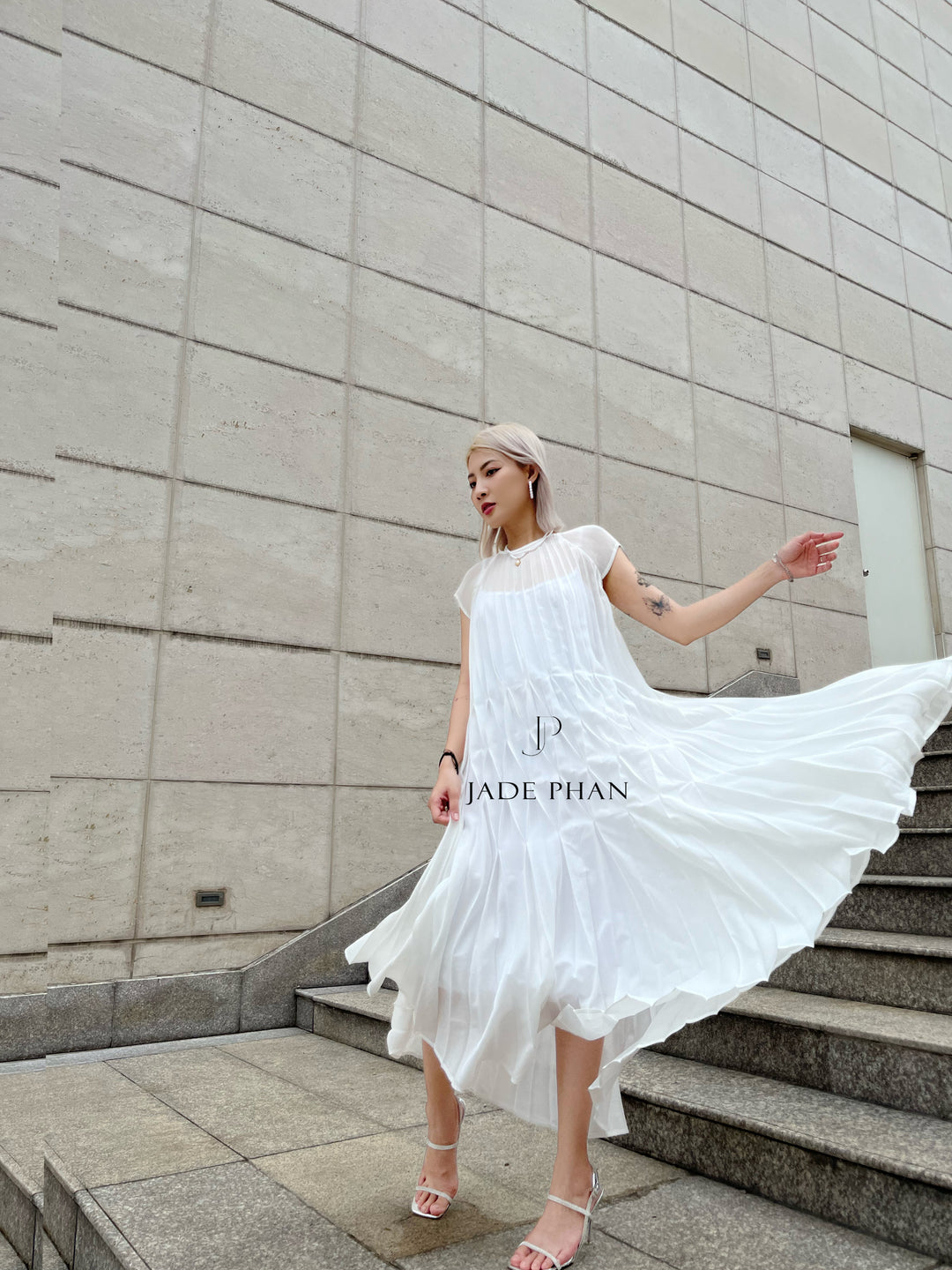 ADENA Pleated Dress