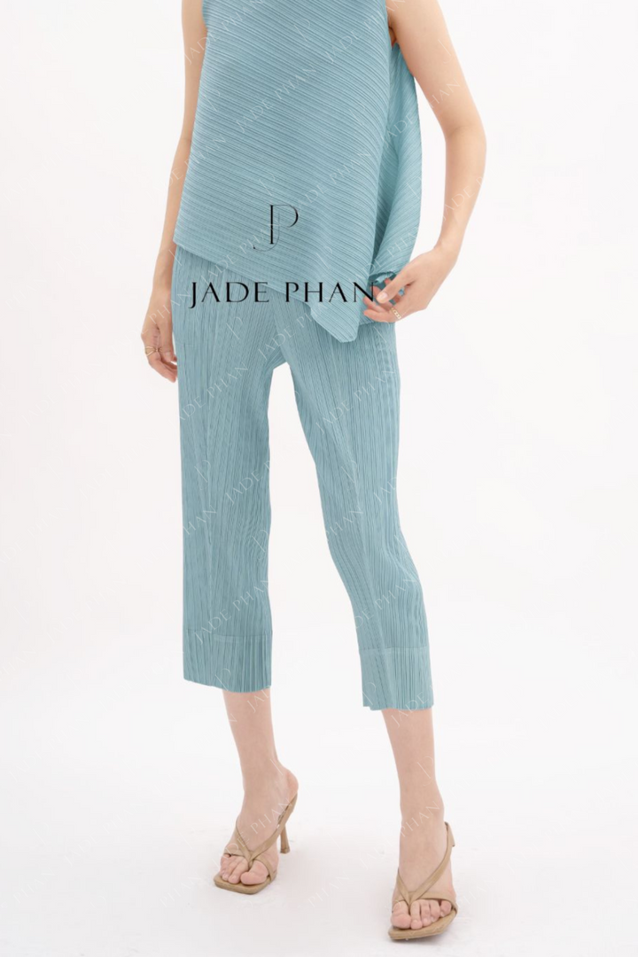 DAISY Pleated Pants - SkyBlue