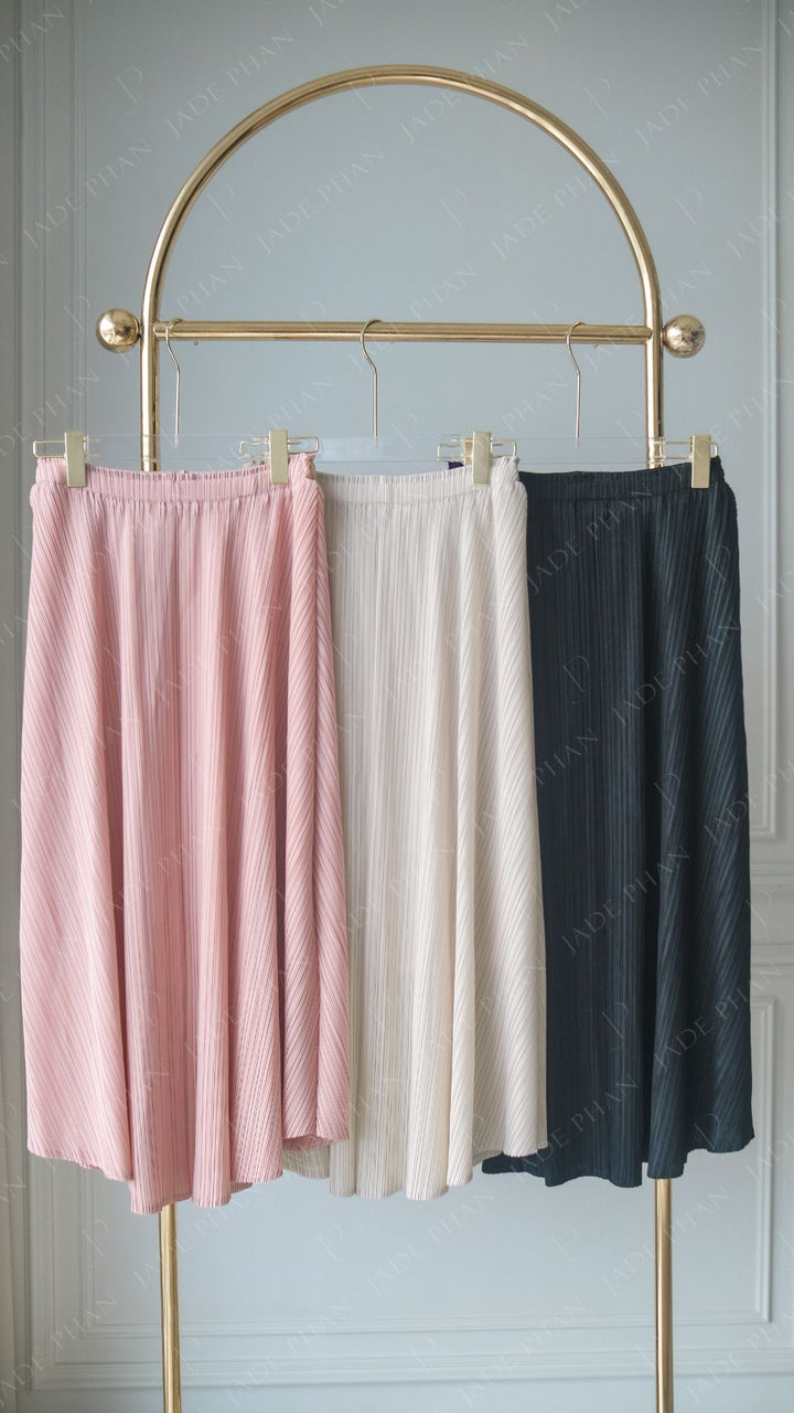 BERTHE Pleated Skirt - Pink