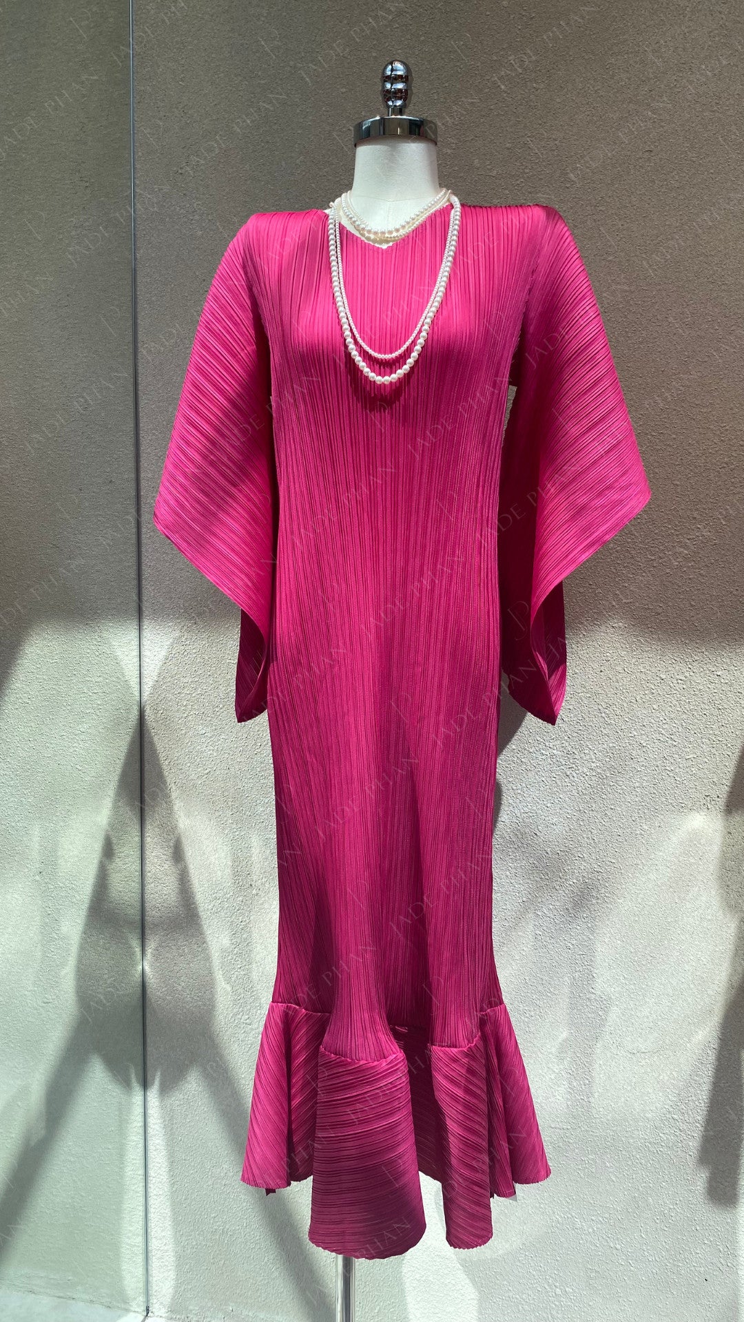 HERA Pleated Dress - Hồng Sen