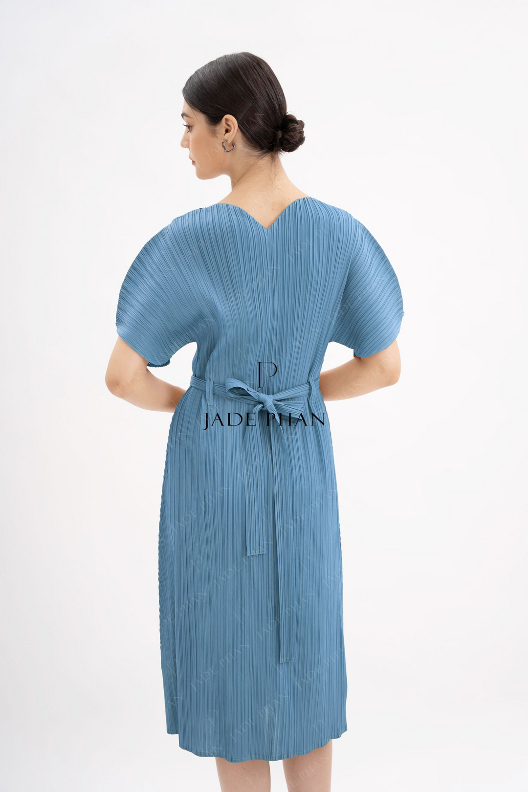 MAIKA Pleated Dress - BlueSky