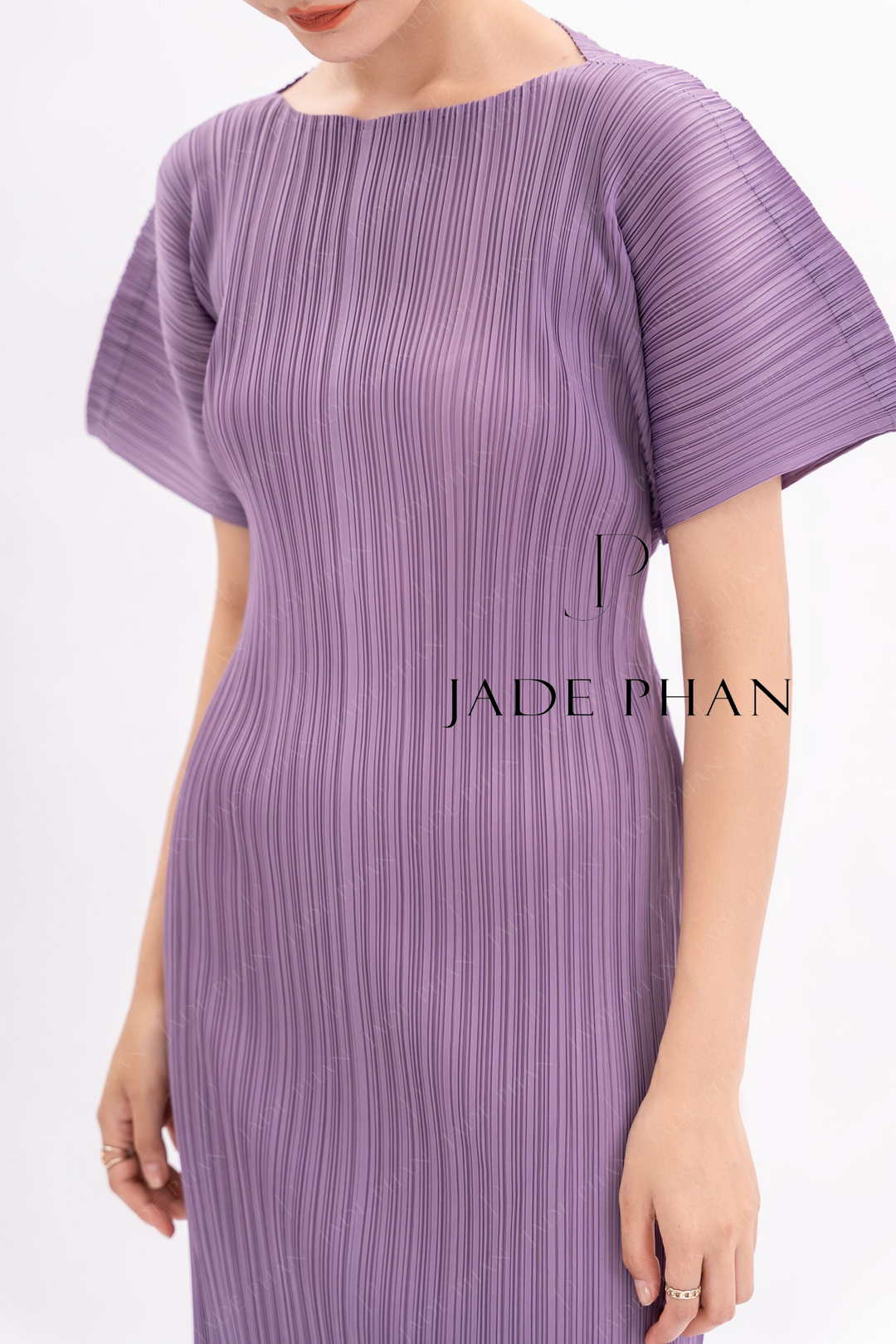 AMABELLA Pleated Dress - Medium Purple