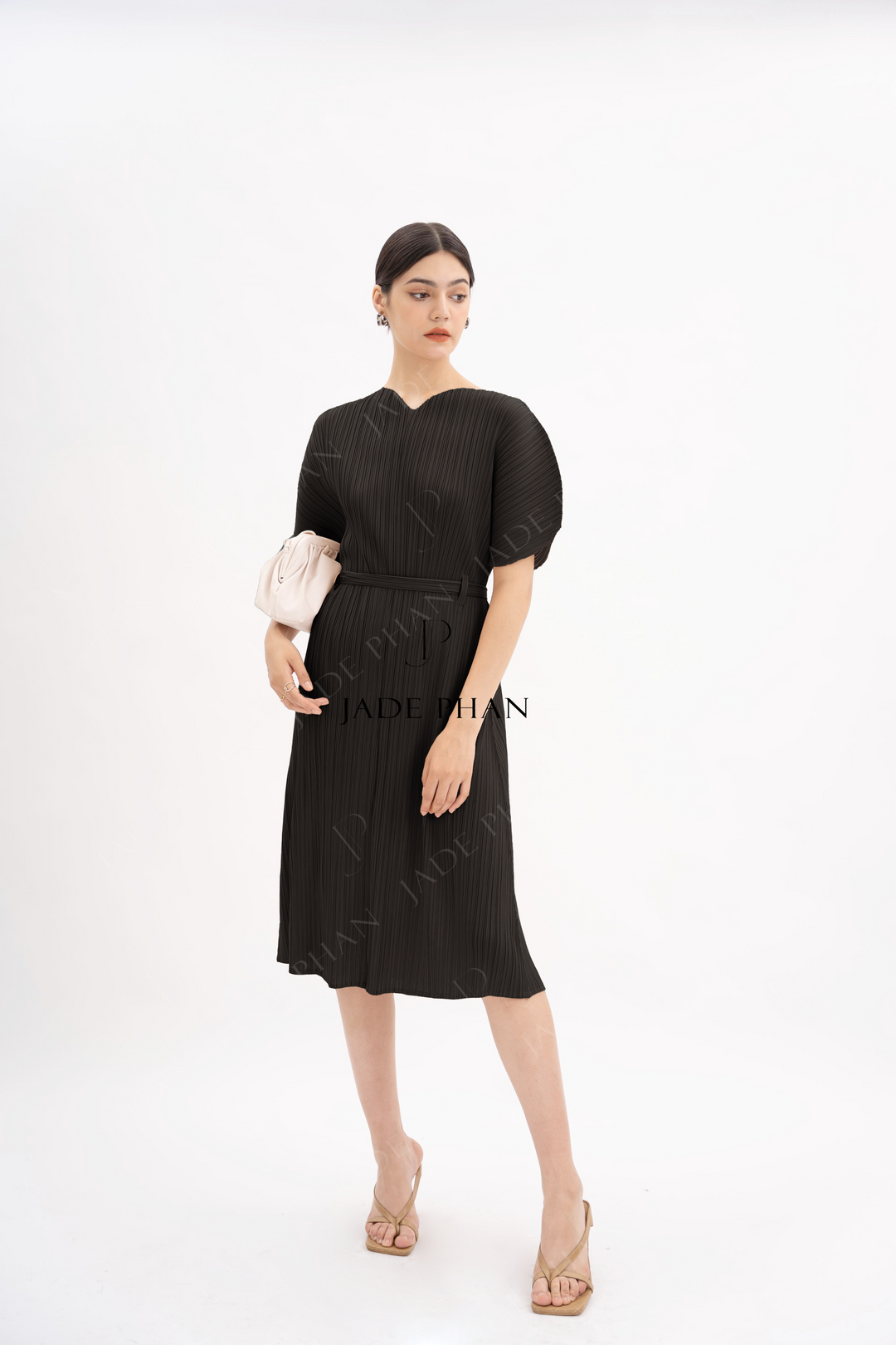 MAIKA Pleated Dress - Black