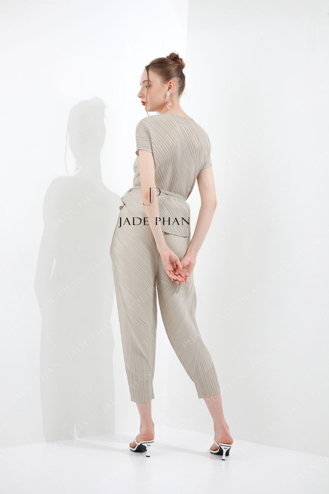 AMY Pleated Set - Grey