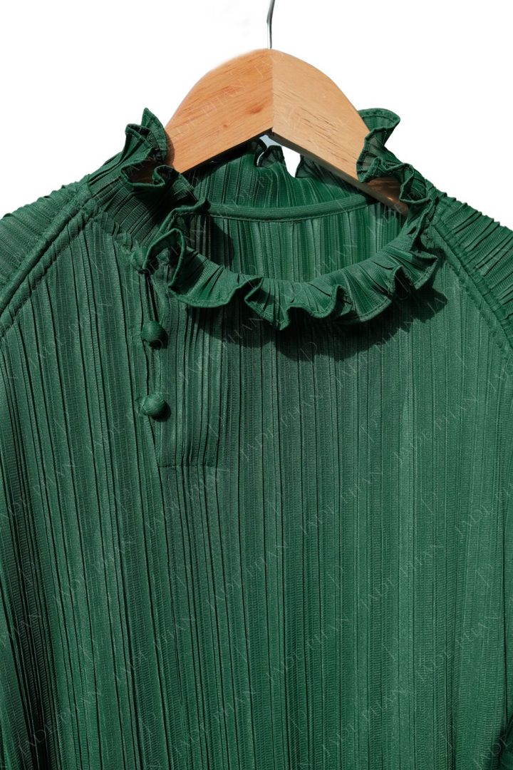 MARTHA Pleated Dress - Green