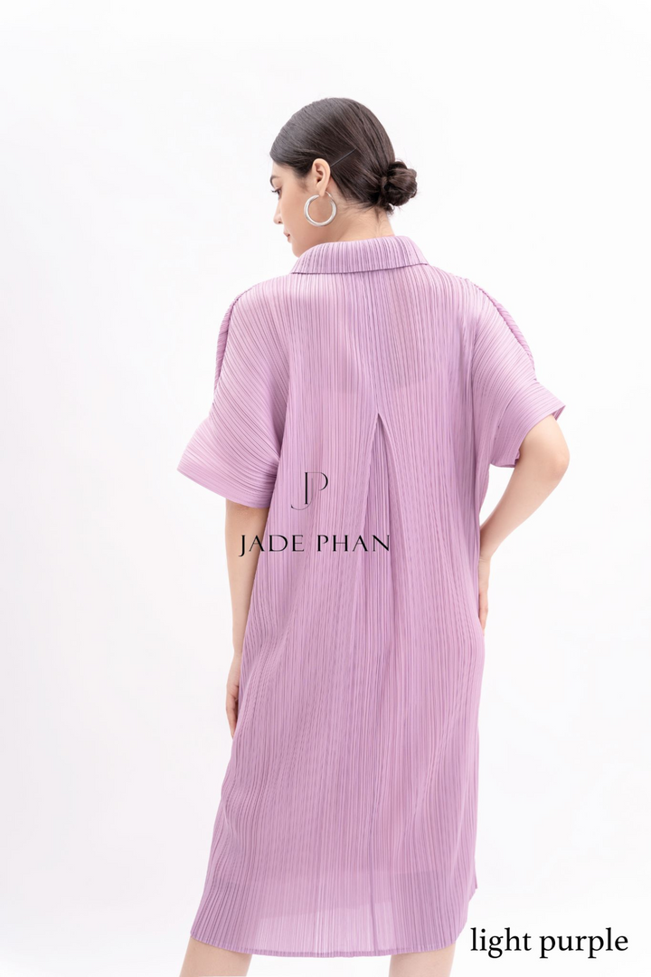 OTTILLIE Pleated Dress - Violet