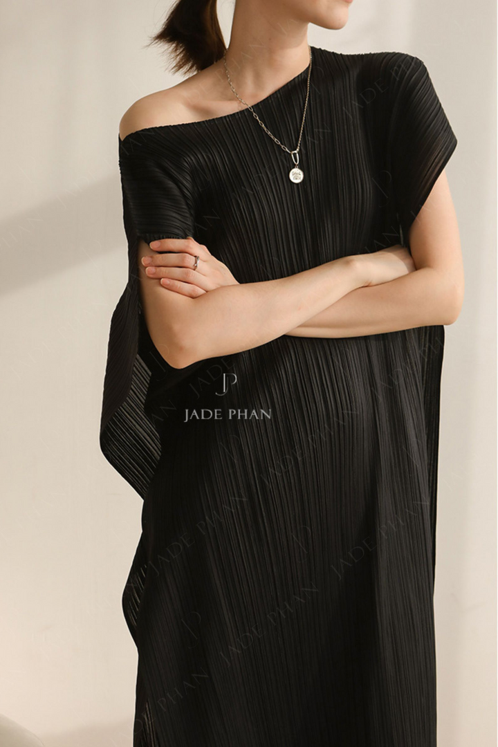 JULITA Pleated Dress - Black