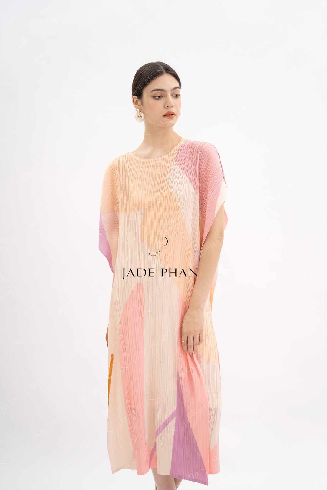 KARALIE Pleated  Dress - Pink