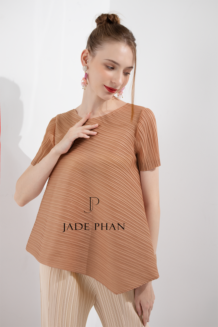 JENNIE Pleated Top - Copper