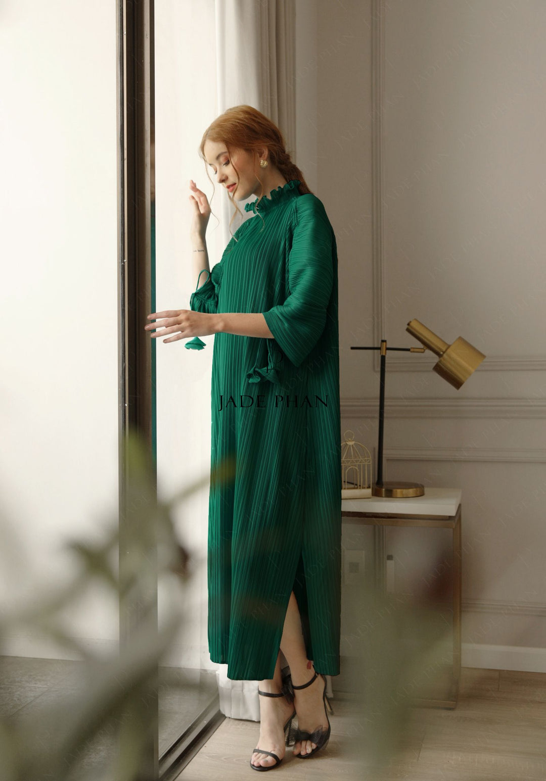 MARTHA Pleated Dress - Green