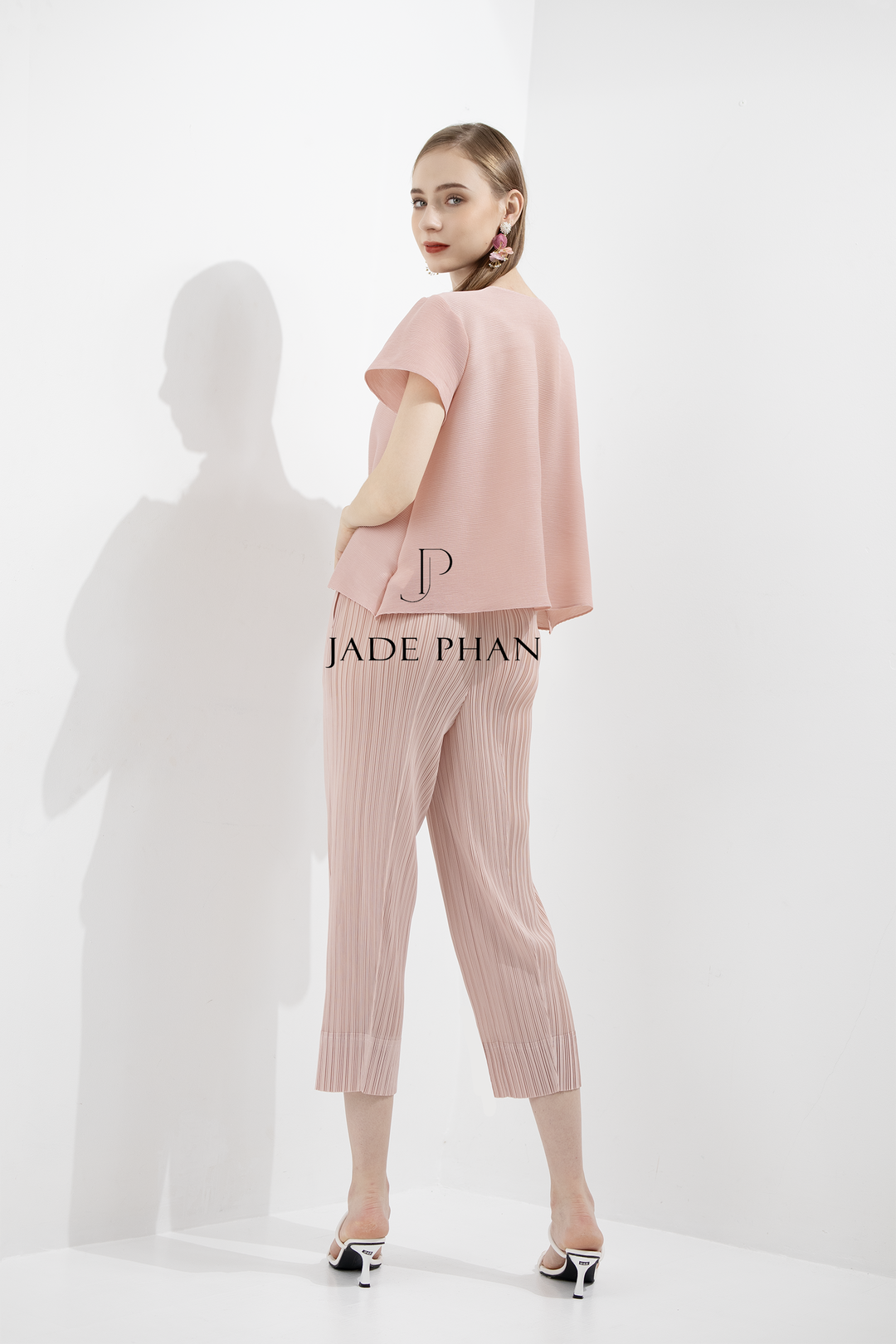 AIME'E Pleated Top - Pink