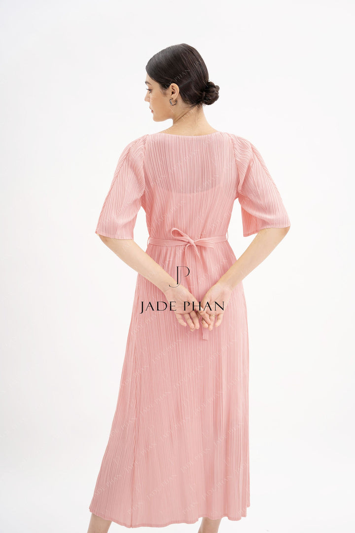 CHARISSE Pleated Dress - LightPink